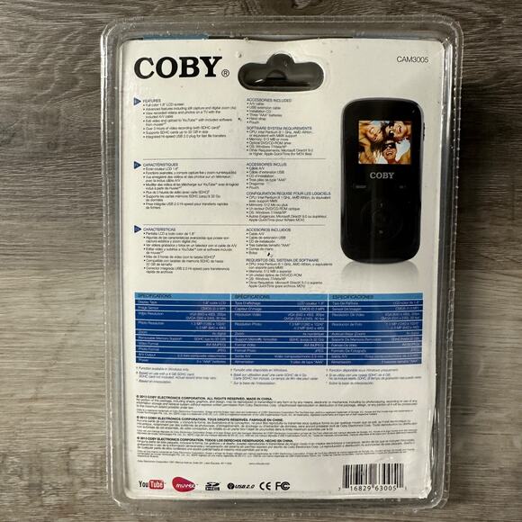 Coby Snapp Digital Camcorder CAM3005 new box, 1.3 MP, 1.8"LCD, 3 hrs, New in box - Picture 2 of 2